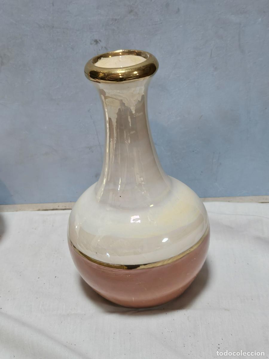 Cajas y cajitas met&aacute;licas: botella de ceramica vintage - Foto 1