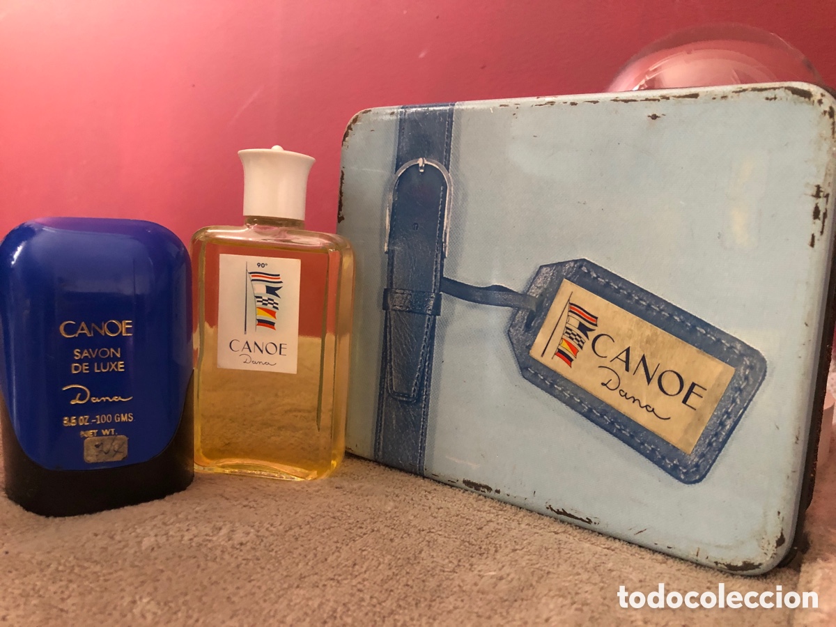 Cajas y cajitas met&aacute;licas: ANTIGUA CAJA CANOE DANA + COLONIA 75 ML+JAB&Oacute;N