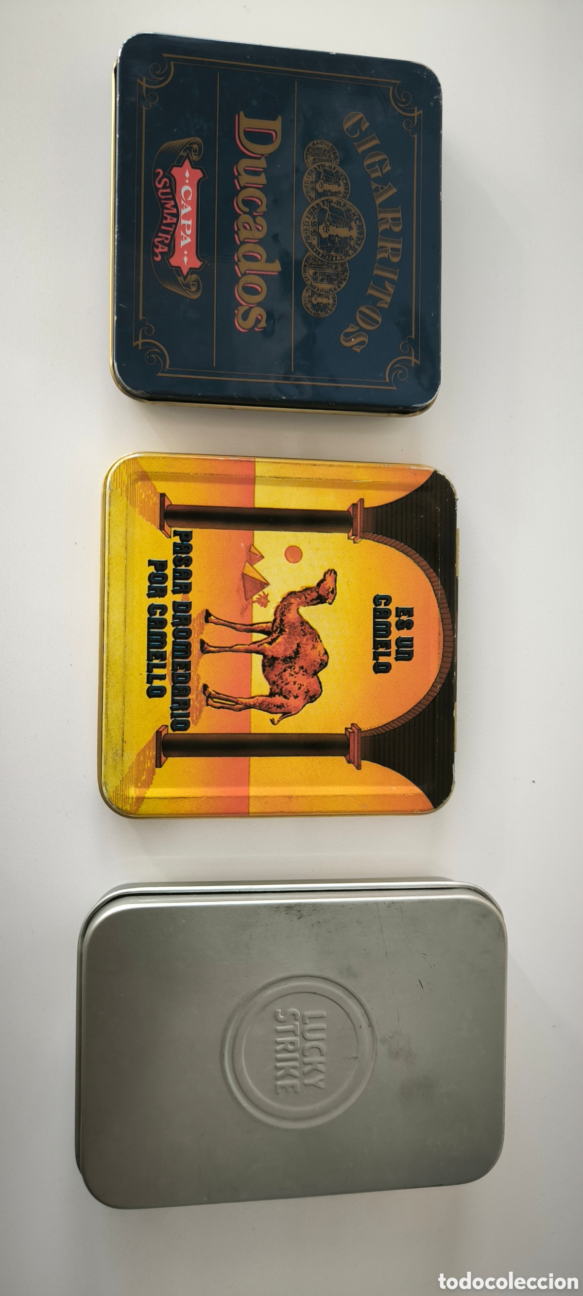 Bo&icirc;tes et petites bo&icirc;tes m&eacute;talliques: Lote 3 Cajas Met&aacute;licas Decoradas