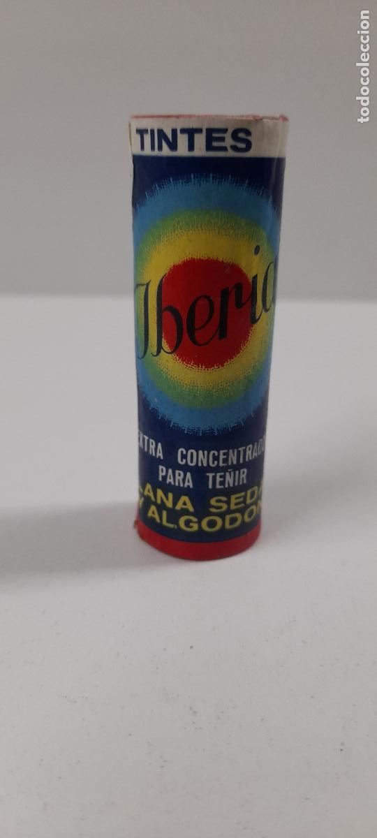 Cajas y cajitas met&aacute;licas: ANTIGUO BOTE DE TINTES IBERIA . AZUL MARINO N&ordm; 5 . CONTENIDO ORIGINAL . SIN USO