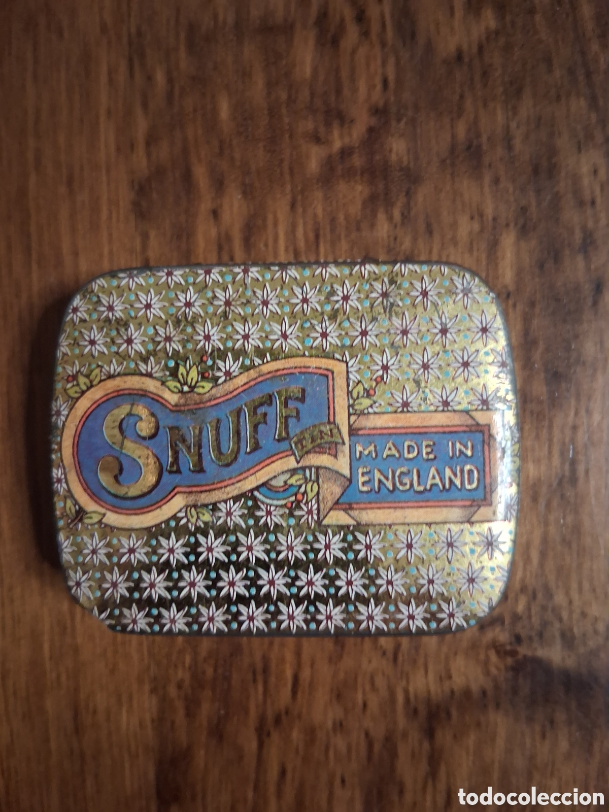 Cajas y cajitas met&aacute;licas: Cajita inglesa SNUFF ORIGINAL - Foto 2