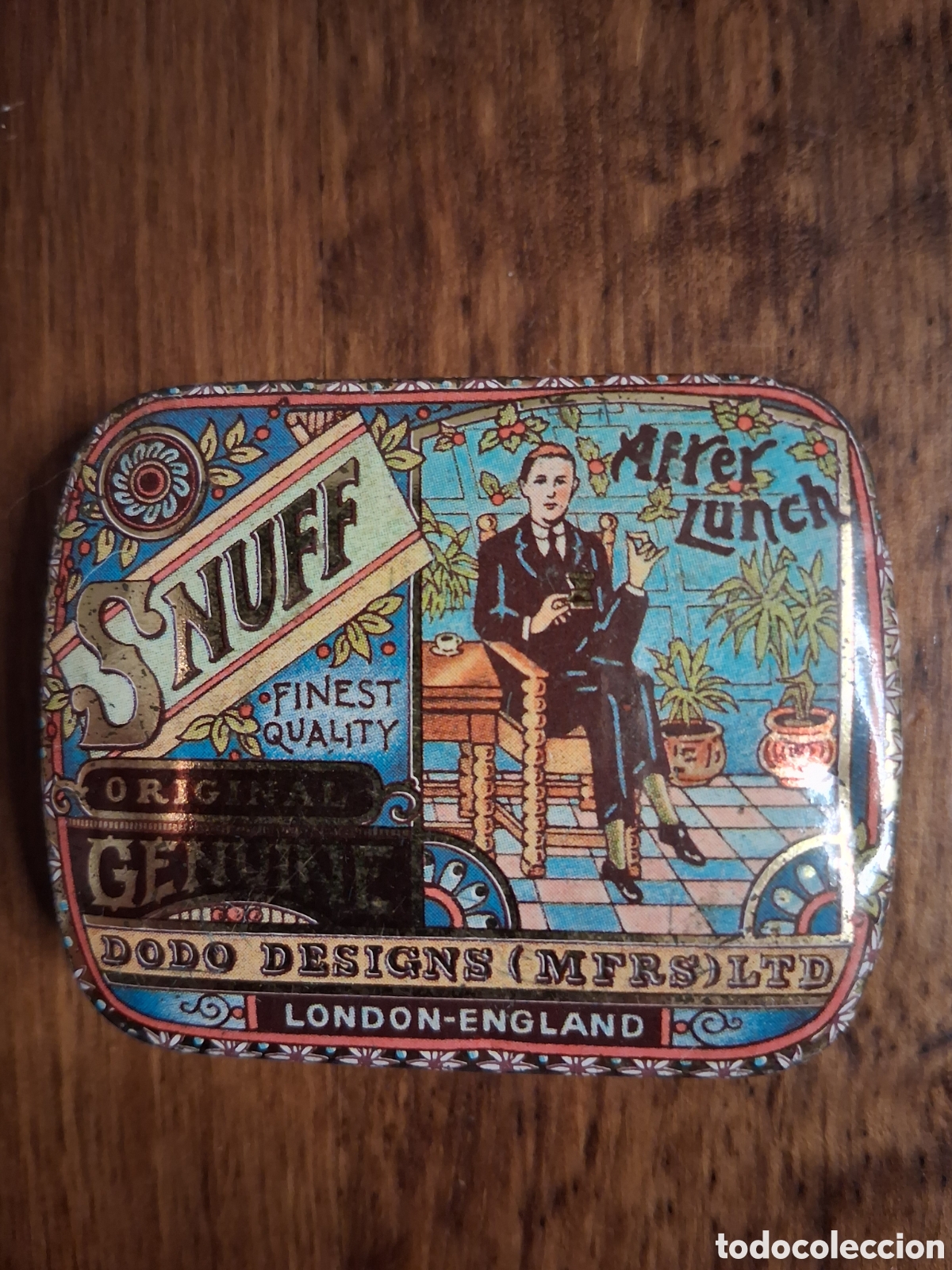 Cajas y cajitas met&aacute;licas: Cajita inglesa SNUFF ORIGINAL - Foto 1