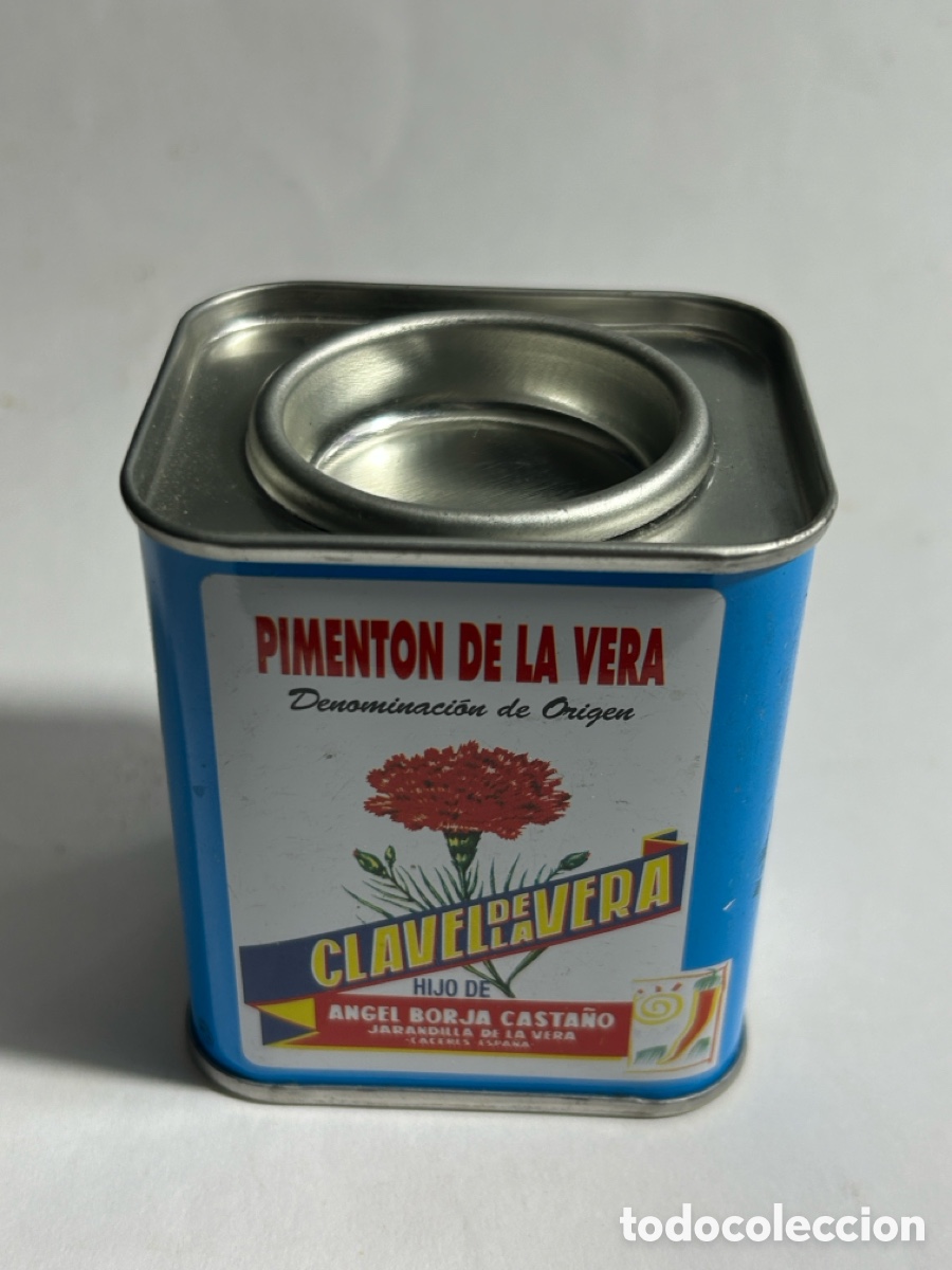 Cajas y cajitas met&aacute;licas: LATA DE PIMENTON CLAVEL DE LA VERA
