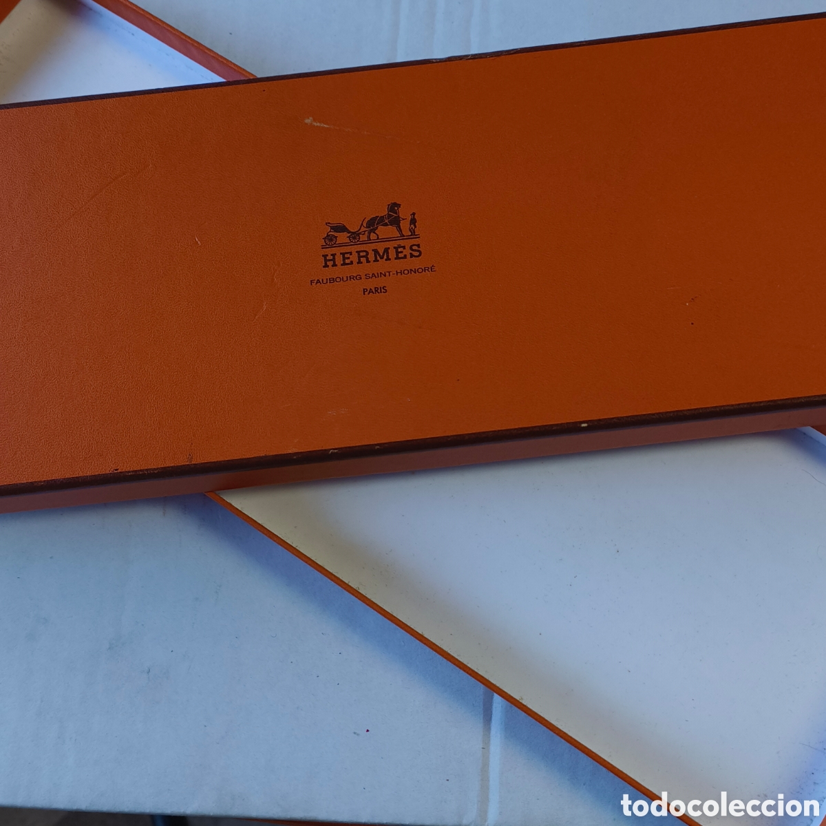 Cajas y cajitas met&aacute;licas: Caja/estuche HERMES en carton&eacute;. - Foto 5