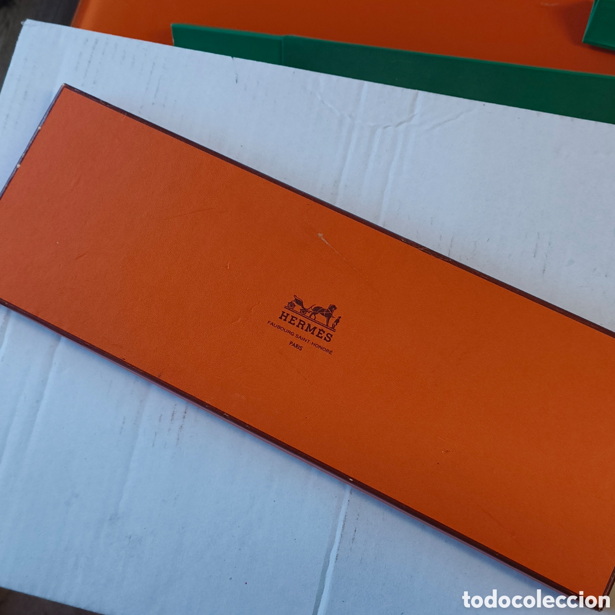 Cajas y cajitas met&aacute;licas: Caja/estuche HERMES en carton&eacute;. - Foto 1