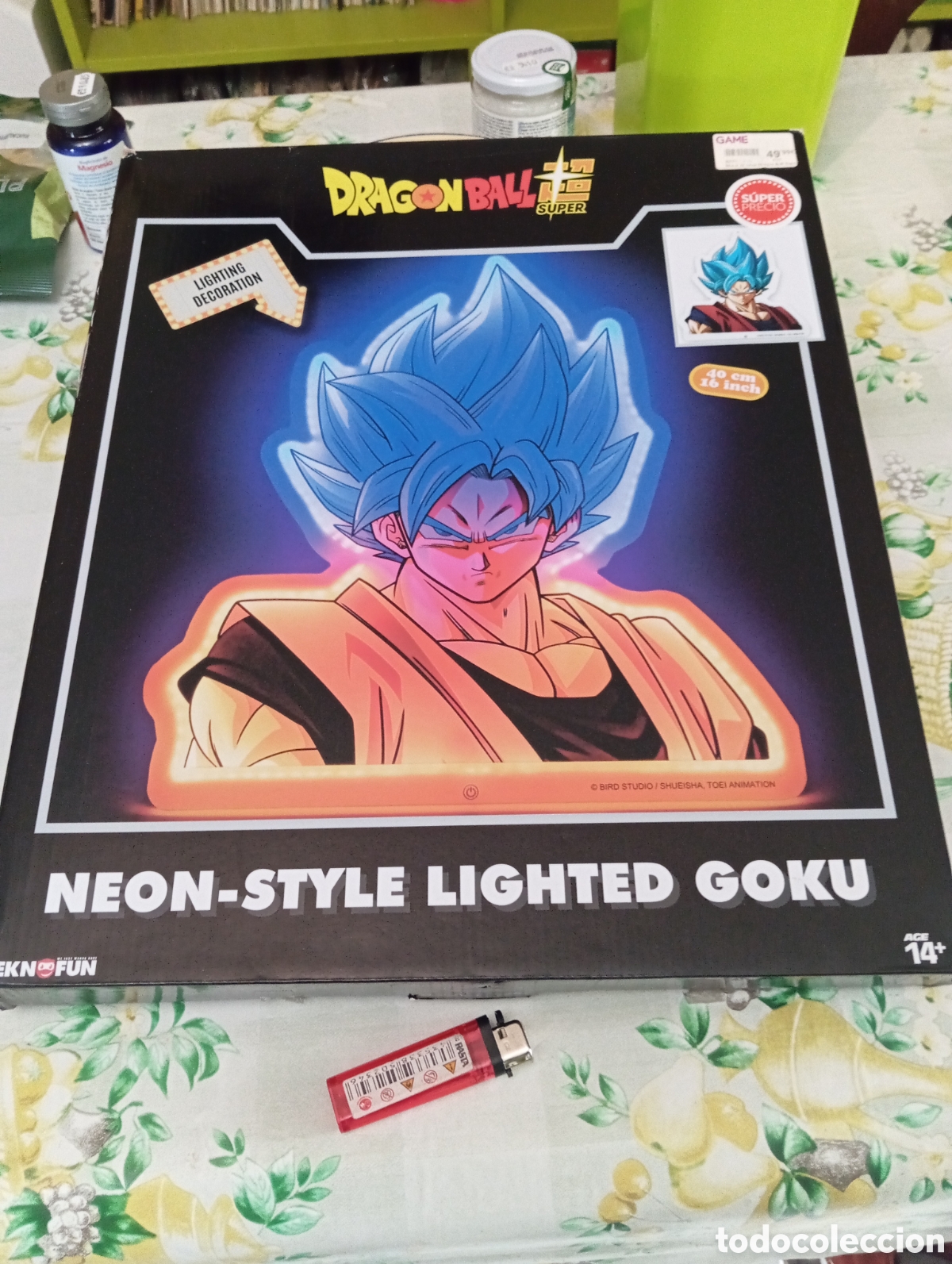 Casse e cassette metalliche: VENDO CAJA VAC&Iacute;A DE L&Aacute;MPARA NE&Oacute;N DRAGON BALL GOKU