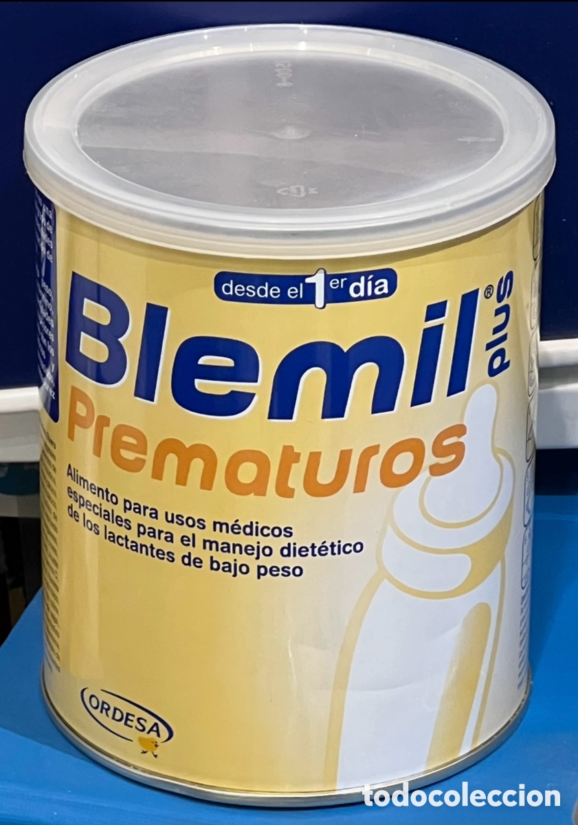 Boxes and metal boxes: Bote vac&iacute;o. Blemil Plus. Prematuros. Met&aacute;lico. 2018.