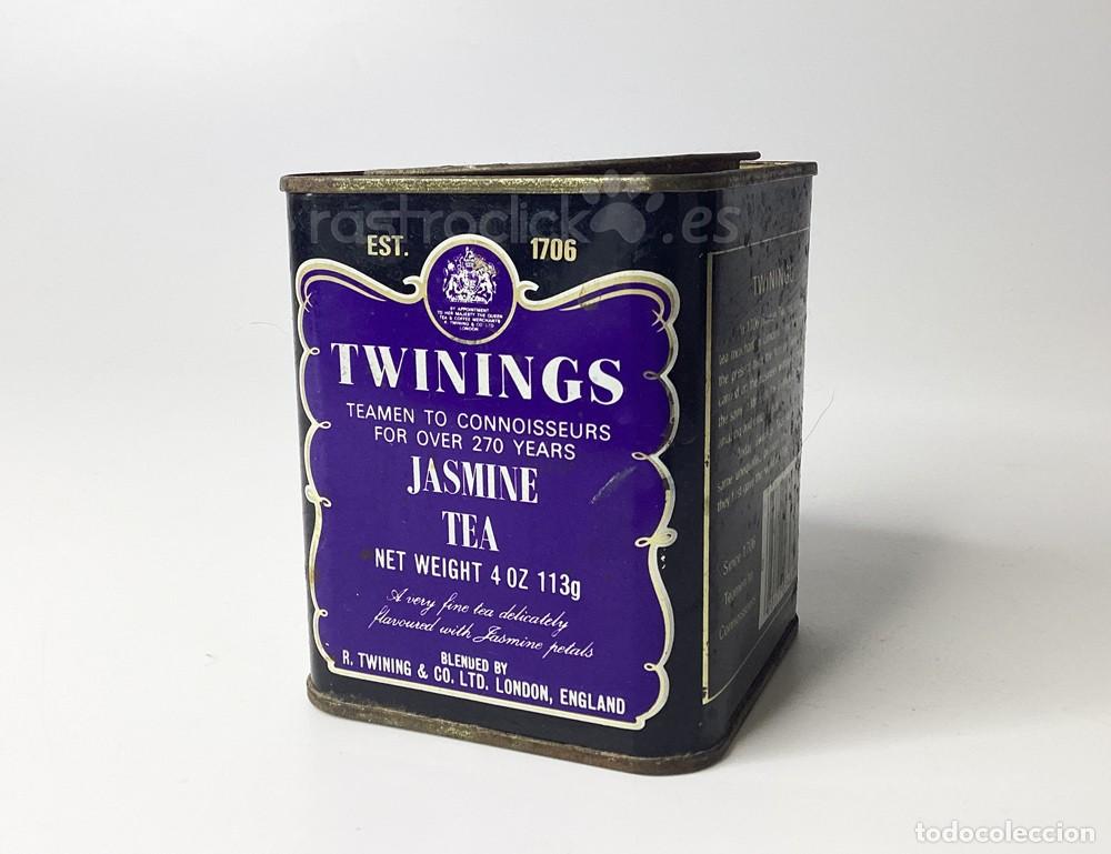 Cajas y cajitas met&aacute;licas: Antigua lata de Jasmine Tea TWININGS a&ntilde;os 90
