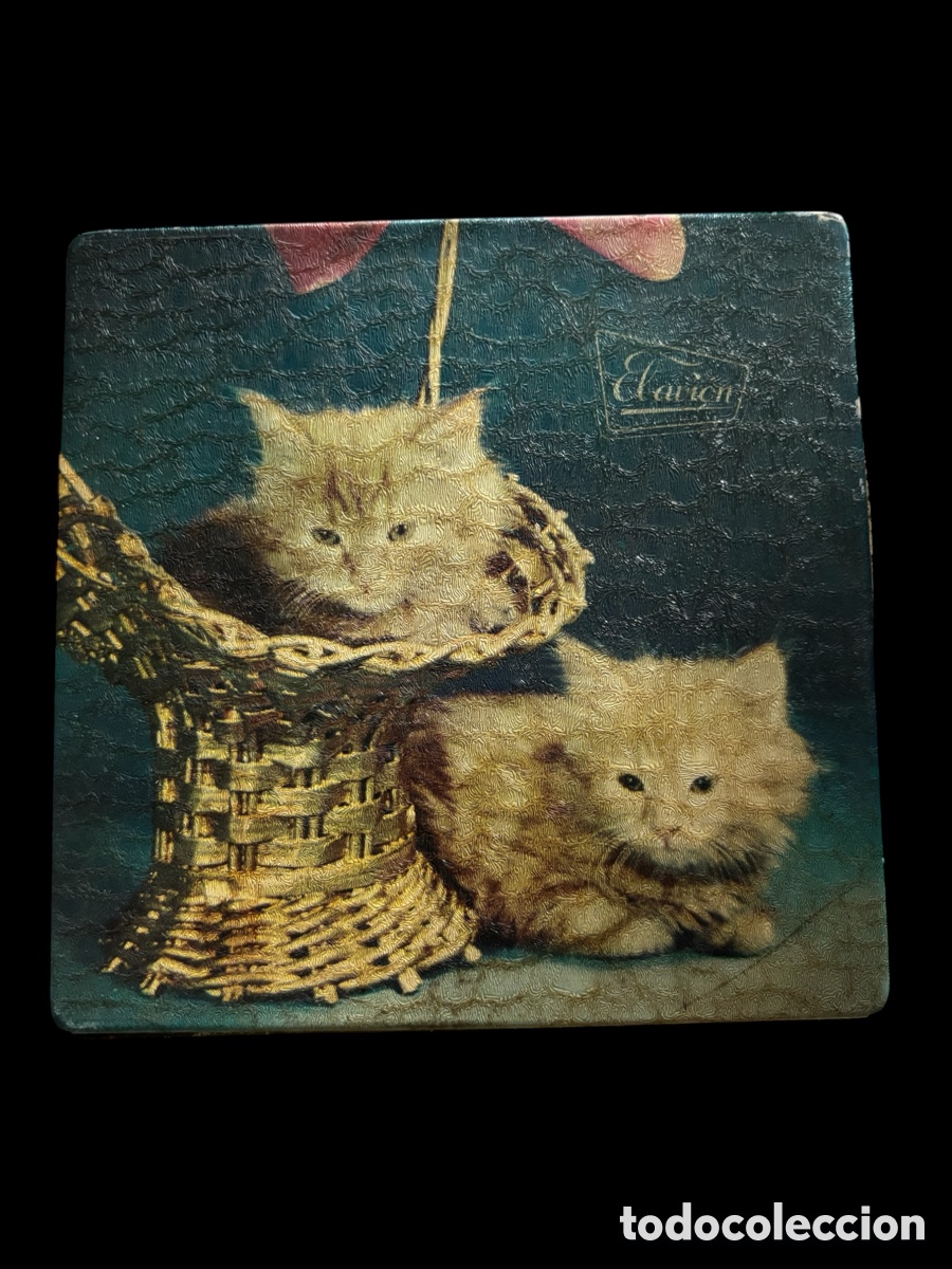 Boxes and metal boxes: Antigua caja B hoja de lata. Pastillas de caf&eacute;