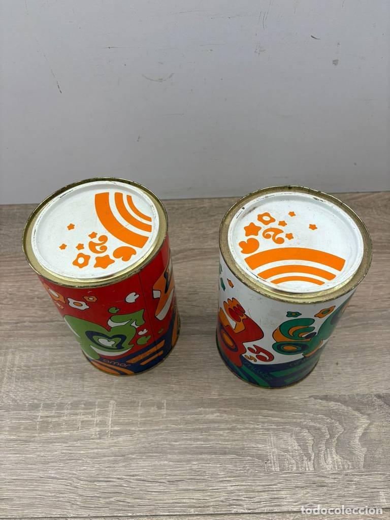 Cajas y cajitas met&aacute;licas: 2 BOTES DE CAF&Eacute; DE HOJALATA - Foto 2