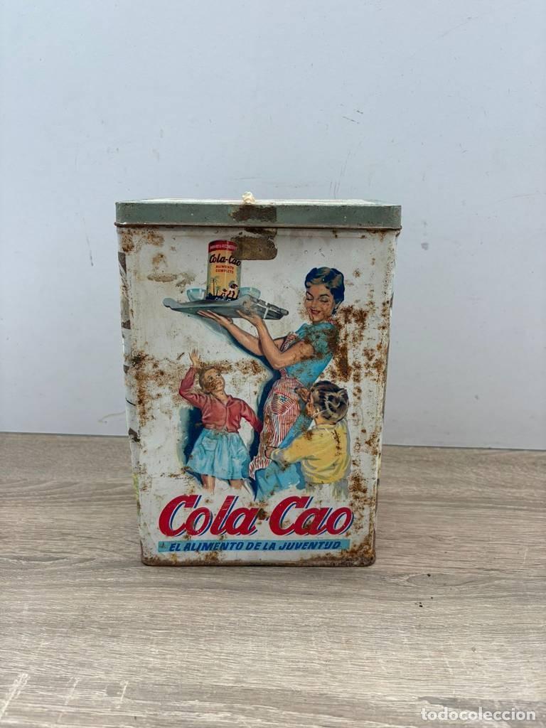Cajas y cajitas met&aacute;licas: LATA ANTIGUA DE COLACAO - Foto 2