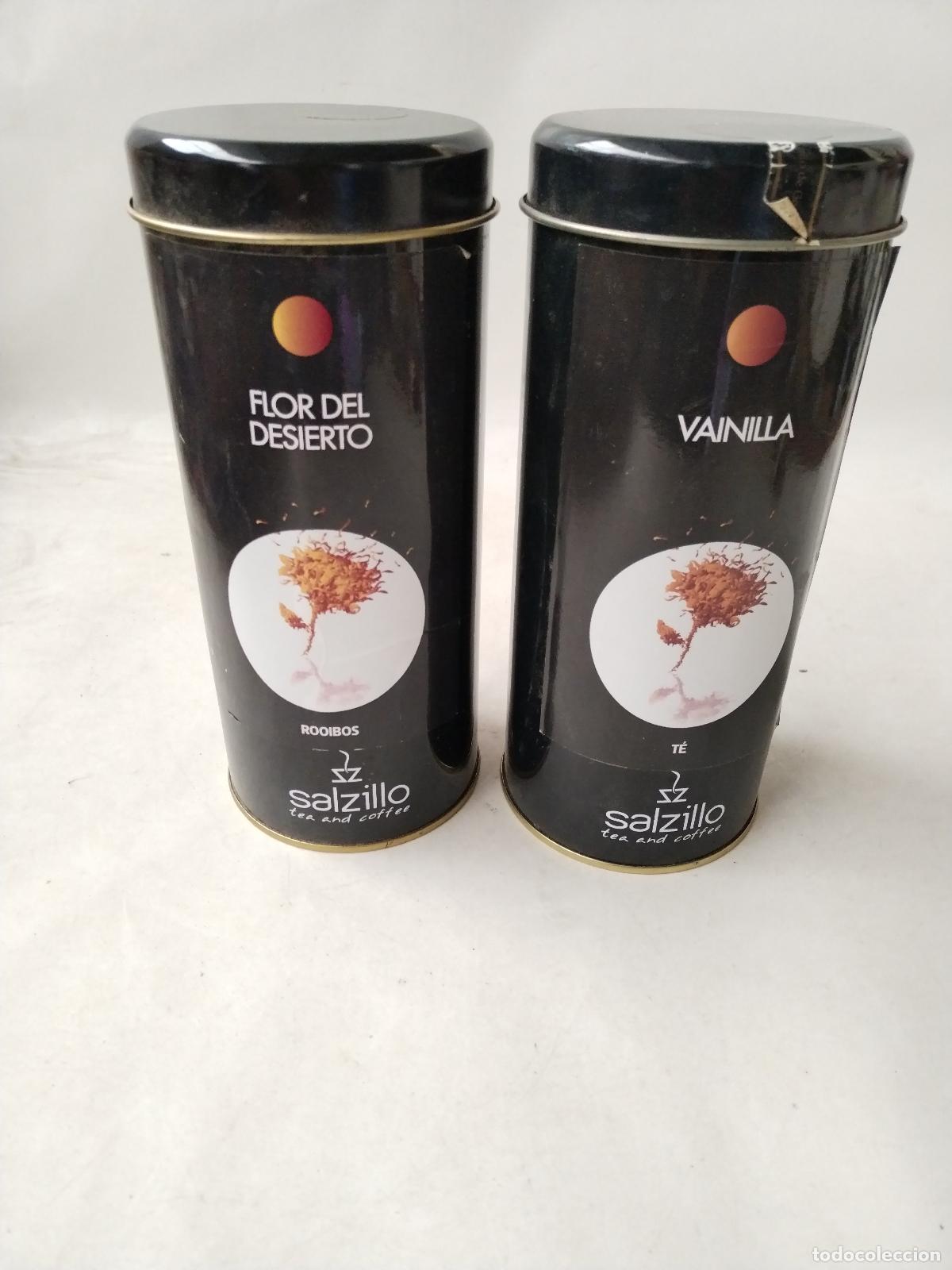 Cajas y cajitas met&aacute;licas: dos botes metalicos de tea salzillo - Foto 1