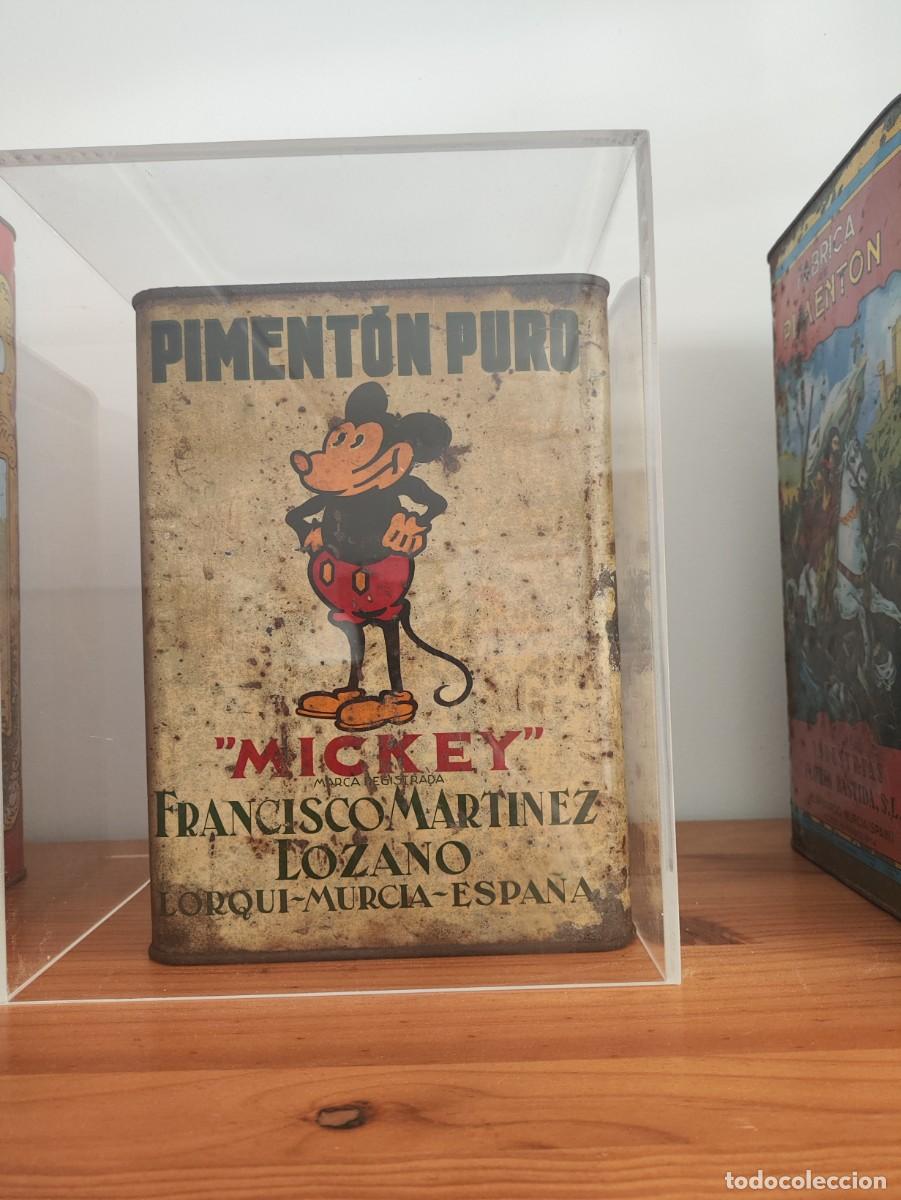 Cajas y cajitas met&aacute;licas: Lata Piment&oacute;n Puro Mickey - Foto 1