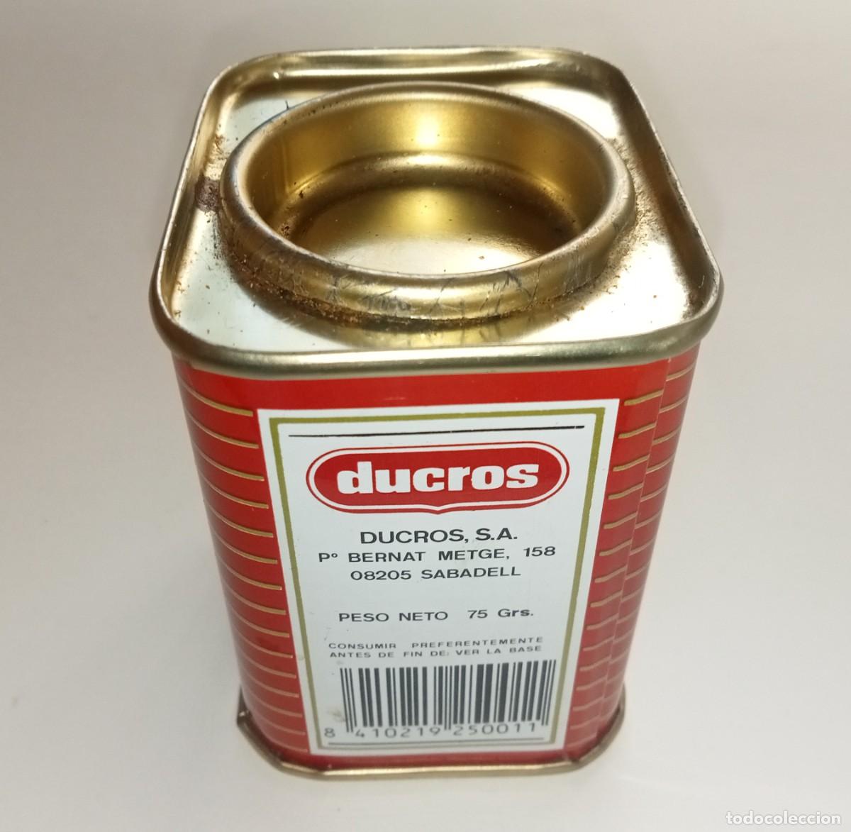 Cajas y cajitas met&aacute;licas: LATA DE PIMENT&Oacute;N DUCROS - Foto 3