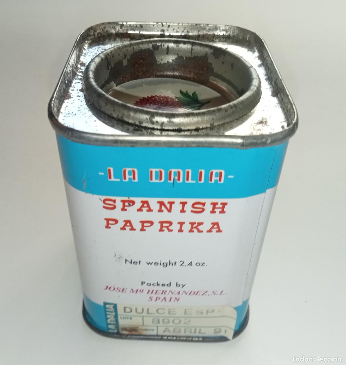 Cajas y cajitas met&aacute;licas: LATA DE PIMENT&Oacute;N LA DALIA - Foto 2