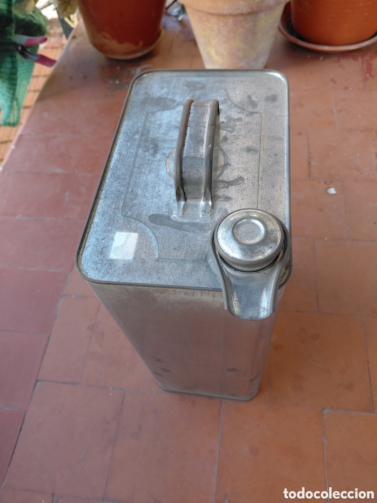 Cajas y cajitas met&aacute;licas: Bidon de chapa antiguo - Foto 7