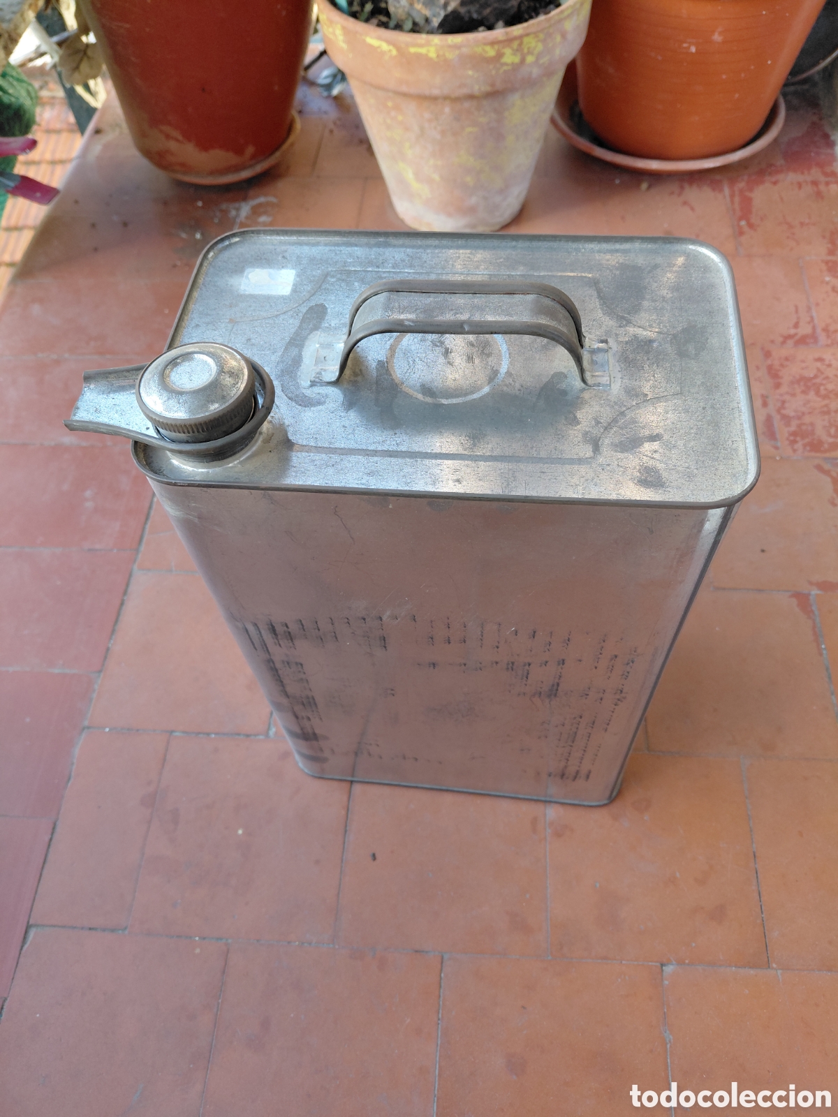Cajas y cajitas met&aacute;licas: Bidon de chapa antiguo - Foto 8