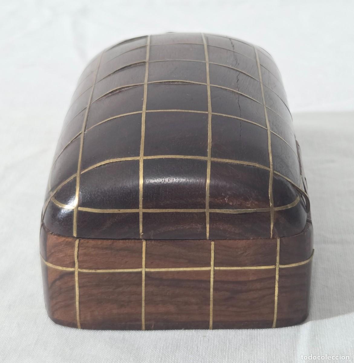 Cajas y cajitas met&aacute;licas: Caja en madera y lat&oacute;n, India - Foto 3