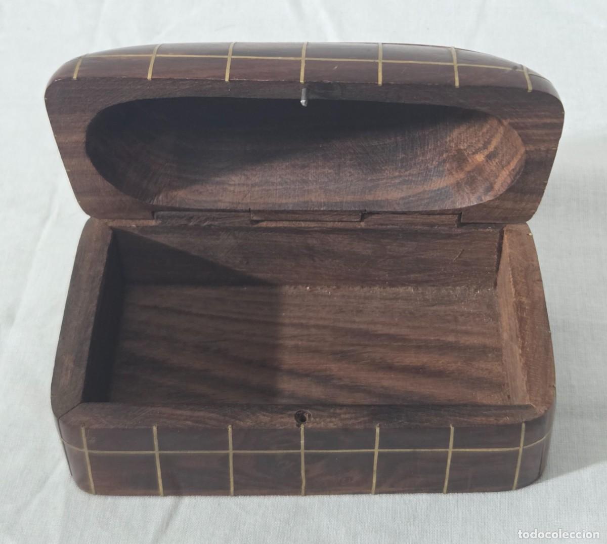 Cajas y cajitas met&aacute;licas: Caja en madera y lat&oacute;n, India - Foto 8