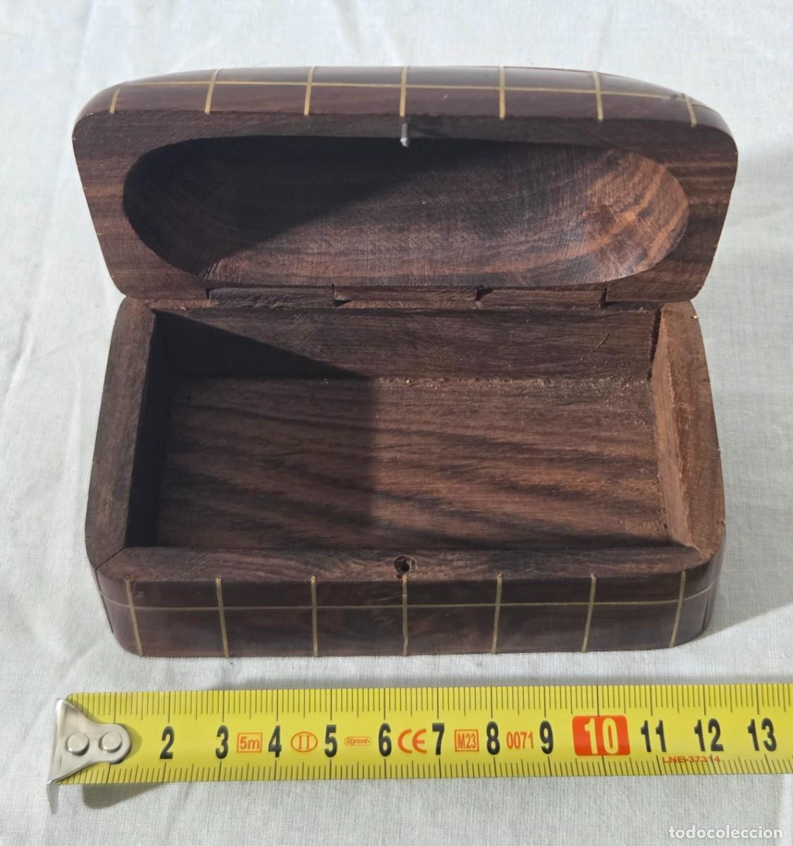 Cajas y cajitas met&aacute;licas: Caja en madera y lat&oacute;n, India - Foto 13