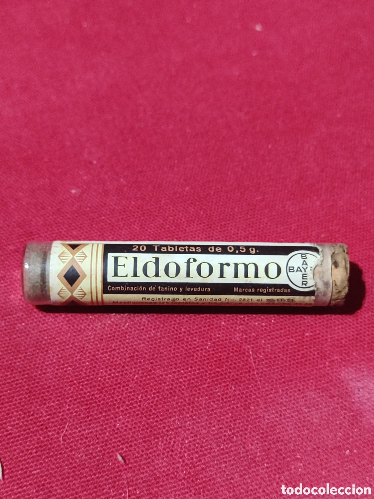 Cajas y cajitas met&aacute;licas: Antiguo bote con tabletas eldoformo de Bayern - Foto 1