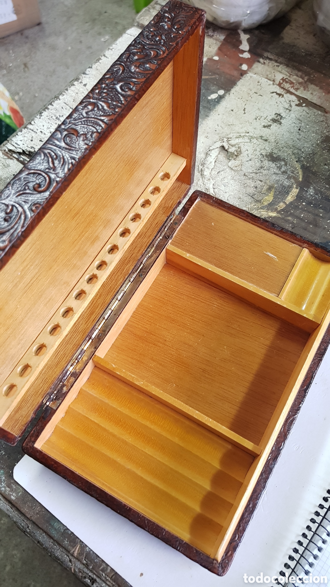 Cajas y cajitas met&aacute;licas: Caja de tabaco antigua - Foto 5