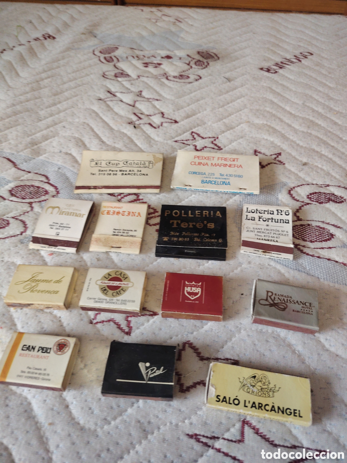 Cajas y cajitas met&aacute;licas: Lote cerillas vintage de catalunya