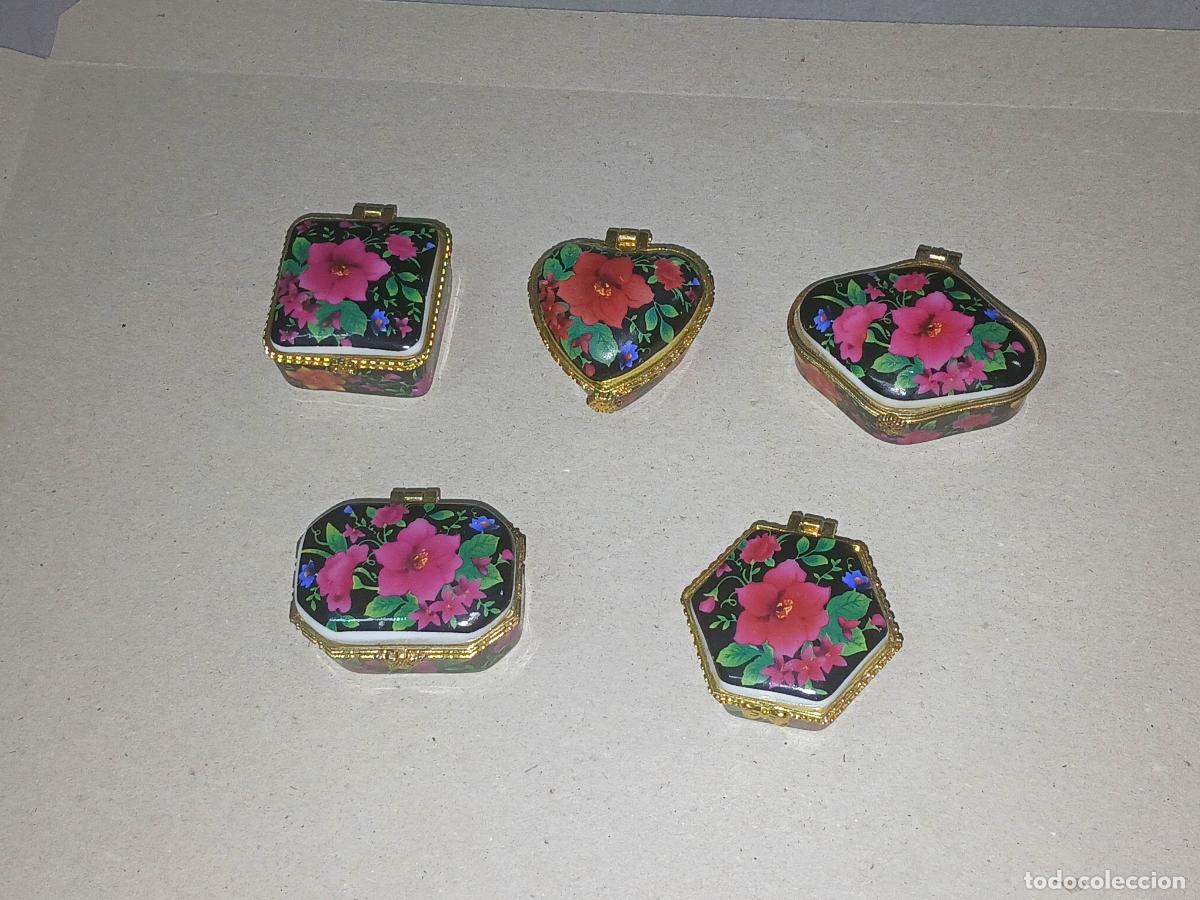 Blechdosen und Kisten: Decoraci&oacute;n vintage. Pastilleros de porcelana, juego de 5