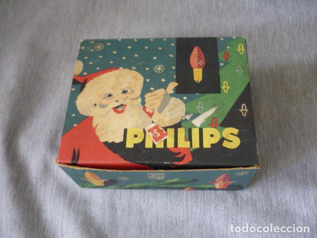 Cajas y cajitas met&aacute;licas: CAJA DE BOMBILLAS DE NAVIDAD PHILIPS CON TODAS LAS BOMBILLAS 11 X 5 X 13 CM