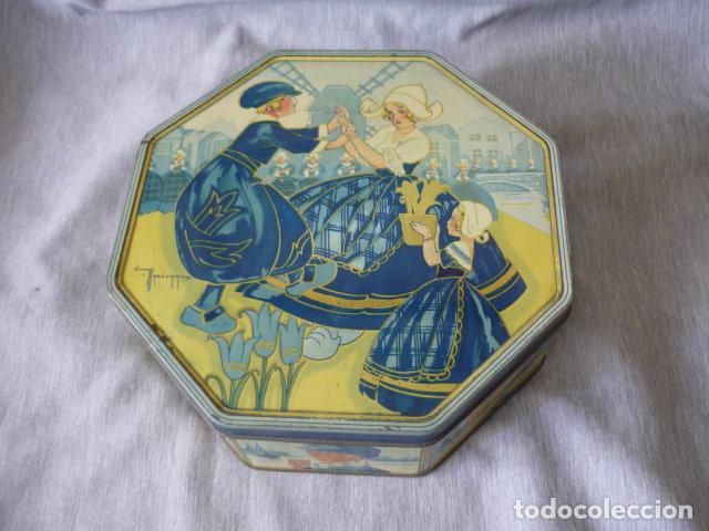 Cajas y cajitas met&aacute;licas: CAJA DE LATA LITOGRAFIADA NI&Ntilde;OS HOLANDESES 24 X 8 X 24 CM