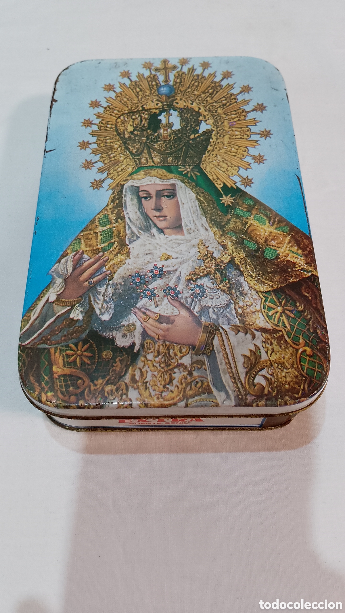 Cajas y cajitas met&aacute;licas: Preciosa caja de metal de membrillo puente Genil crema extra