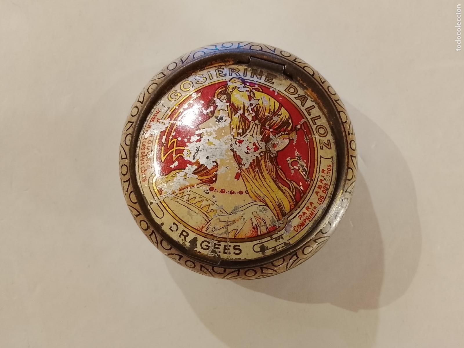 Casse e cassette metalliche: COCAINA - GOSIERINE DALLOZ - MODERNISTA - CAJA ANTIGUA DE CHAPA - PUBLICIDAD - MODERNISMO -VER FOTOS