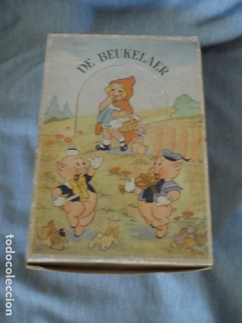 Cajas y cajitas met&aacute;licas: ANTIGUA CAJA DE CAPERUCITA ROJA Y LOS TRES CERDITOS WALT DISNEY EN CARTON 16 X 7 X 23 CM