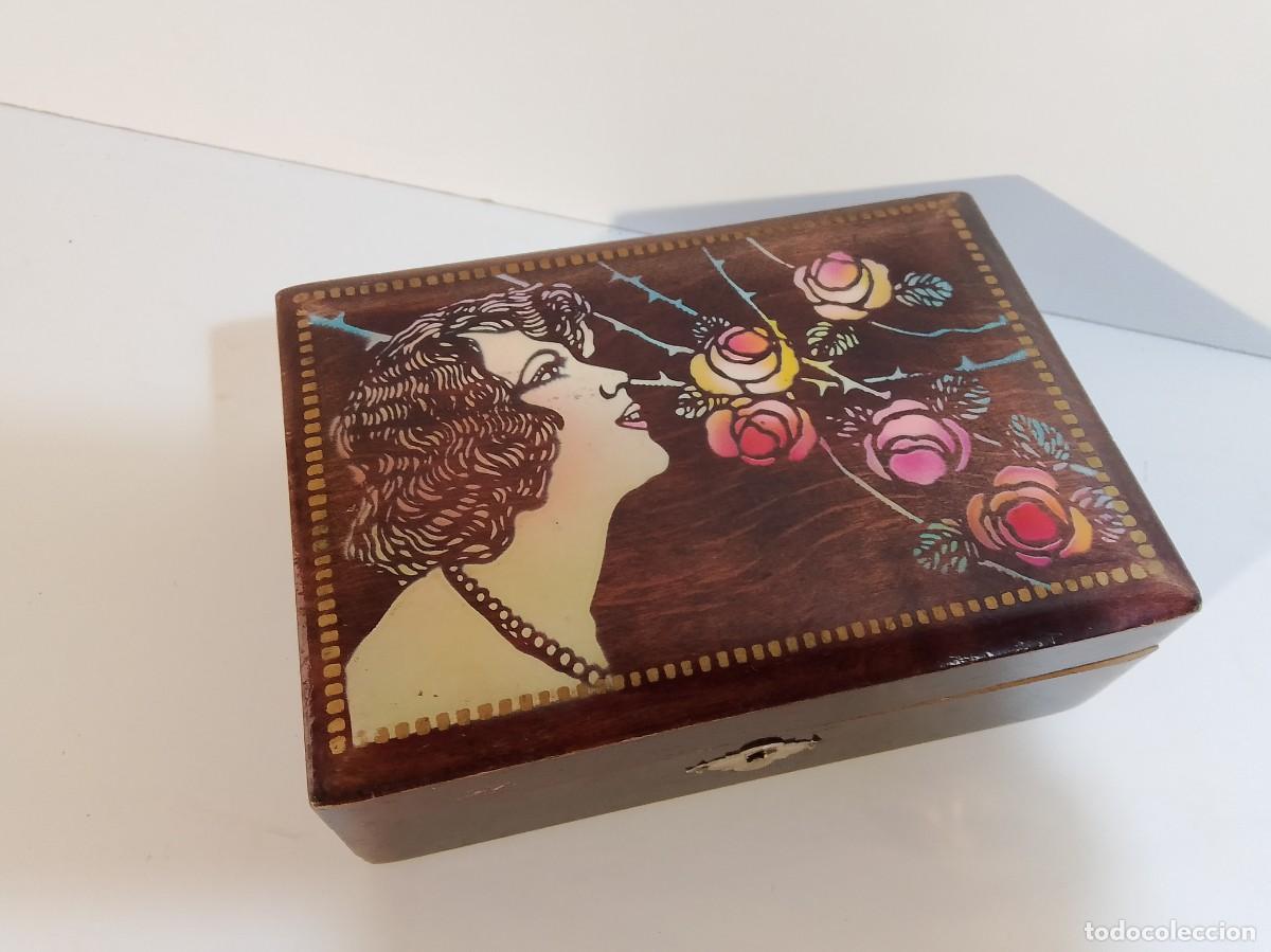 Cajas y cajitas met&aacute;licas: caja de madera art deco -Estrella - - Foto 1