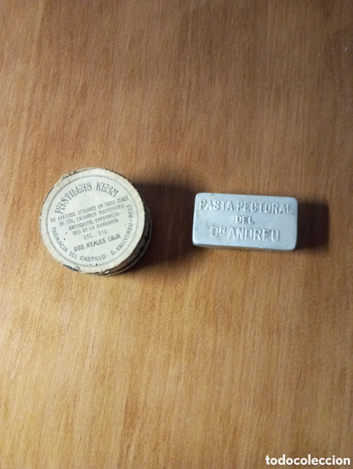 Cajas y cajitas met&aacute;licas: Pastillas KLAM a&ntilde;os 30 y Dr Andreu Lote