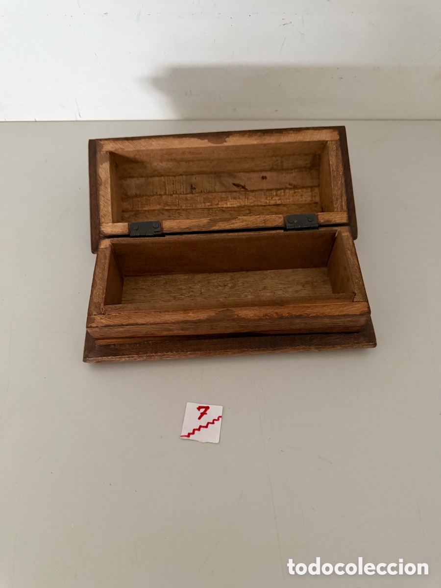 Cajas y cajitas met&aacute;licas: Caja joyero madera con incrustaciones - Foto 3