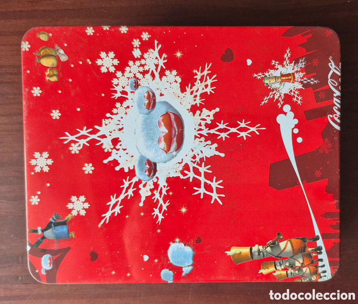 Cajas y cajitas met&aacute;licas: ANTIGUA CAJA DE COCACOLA DE CHAPA 18X15X8CM.