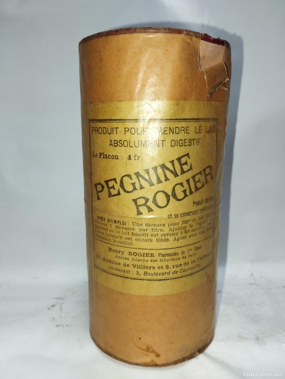 Cajas y cajitas met&aacute;licas: FRASCO DE FARMACIA PEGNINE ROGIER // MEDICAMENTO ANTIGUO