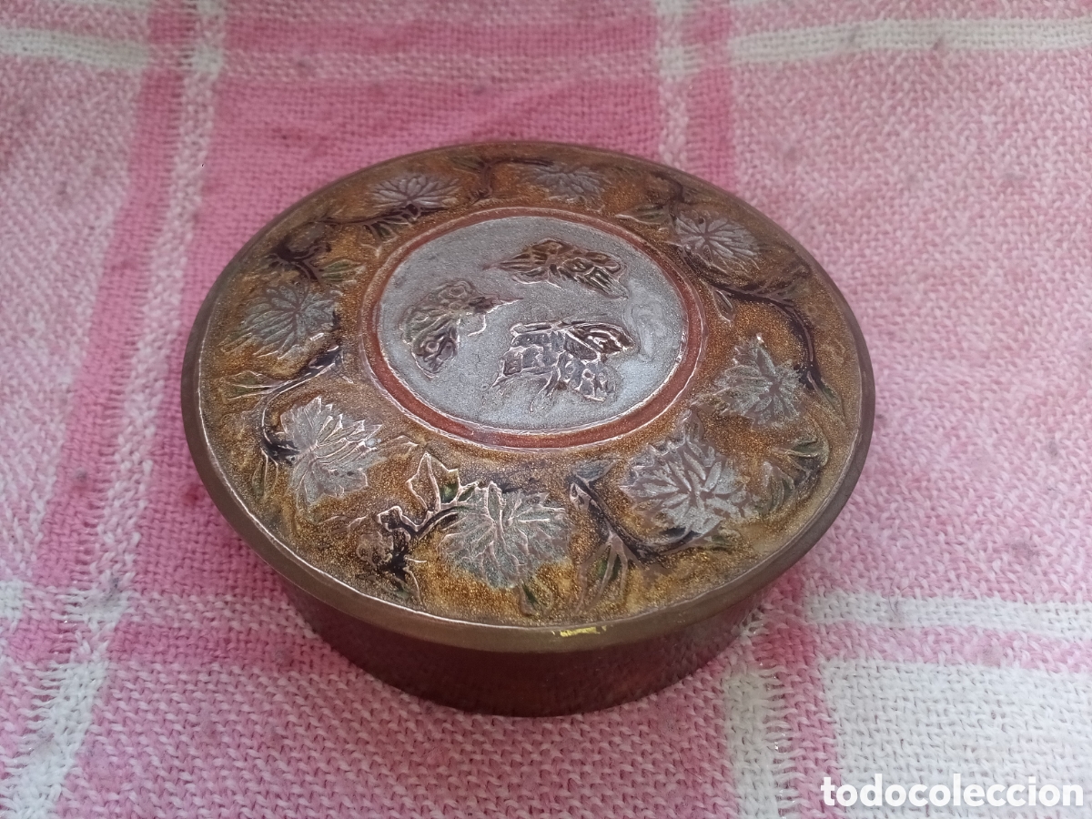 Cajas y cajitas met&aacute;licas: CAJITA LAT&Oacute;N - BRONCE CON TAPA ESMALTADA