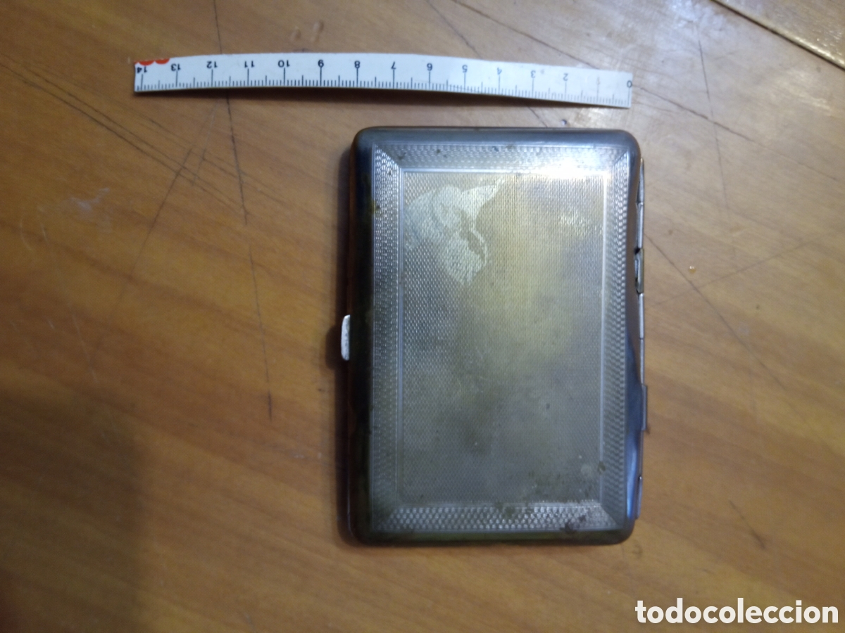 Cajas y cajitas met&aacute;licas: Pitillera ex-URSS Rusia tabaco - Foto 2