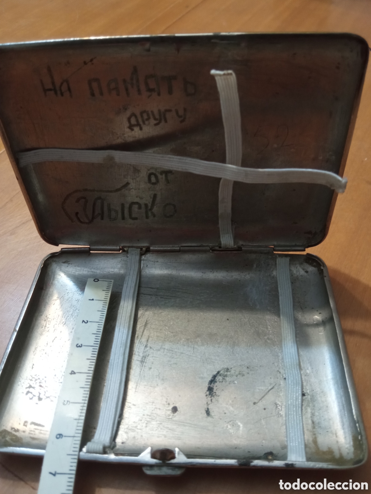 Cajas y cajitas met&aacute;licas: Pitillera ex-URSS Rusia tabaco - Foto 3