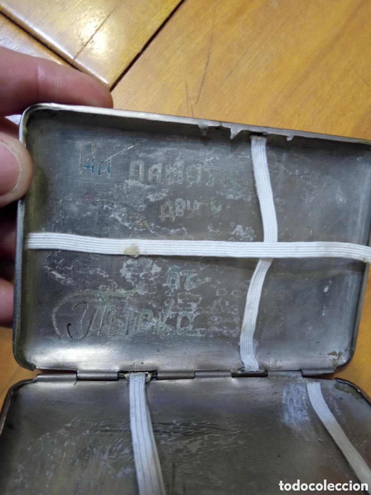 Cajas y cajitas met&aacute;licas: Pitillera ex-URSS Rusia tabaco - Foto 4