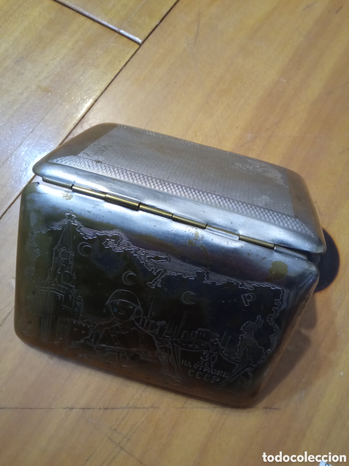 Cajas y cajitas met&aacute;licas: Pitillera ex-URSS Rusia tabaco - Foto 5