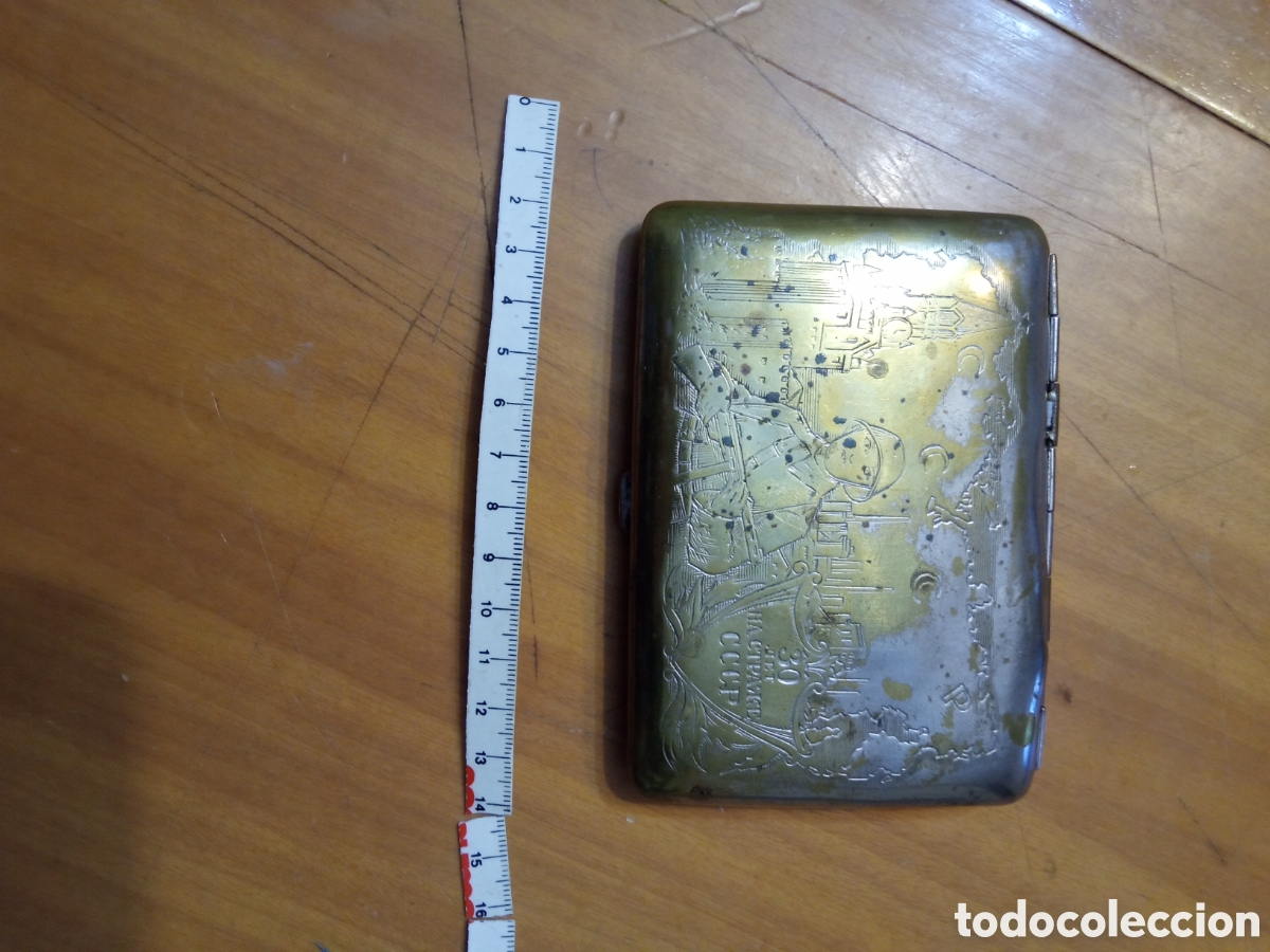 Cajas y cajitas met&aacute;licas: Pitillera ex-URSS Rusia tabaco - Foto 1