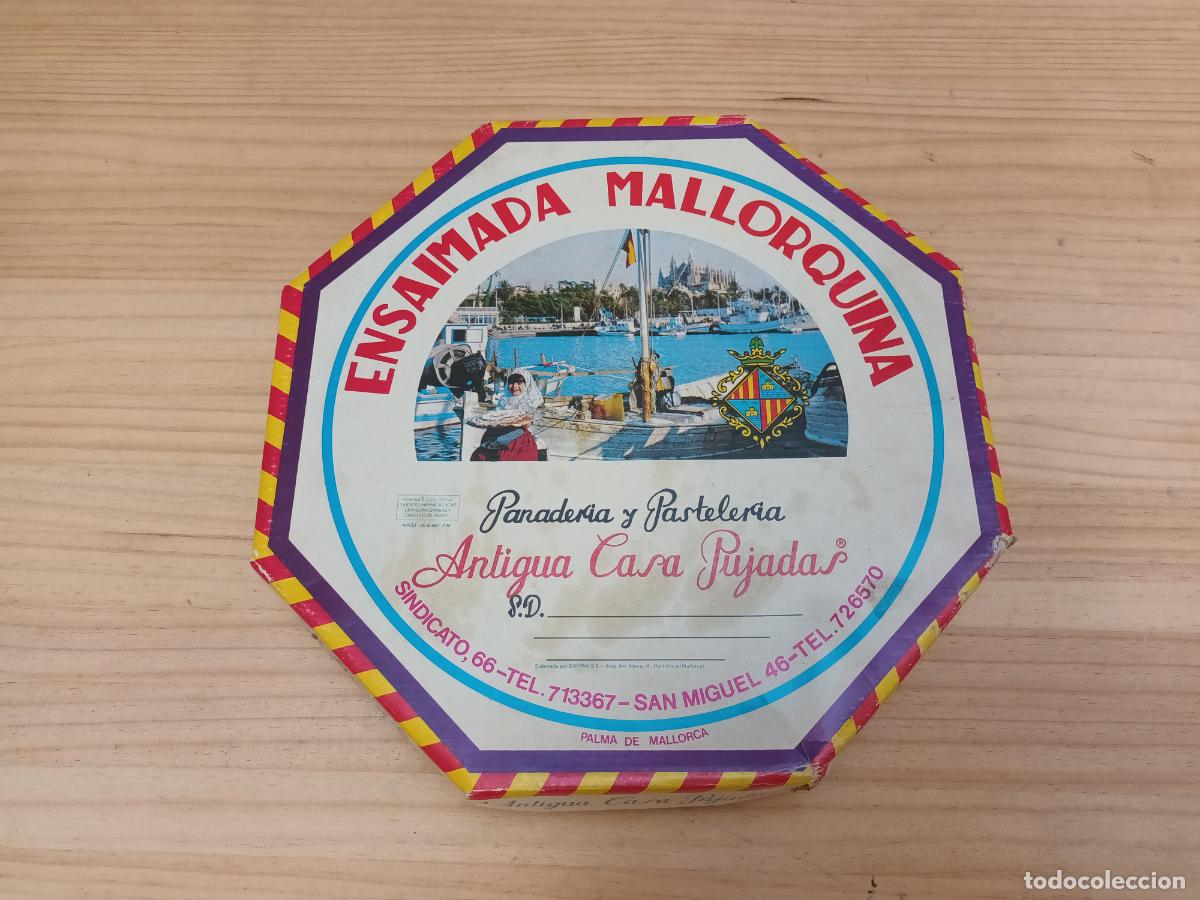 Cajas y cajitas met&aacute;licas: CAJA ENVASE ENSAIMADA MALLORQUINA. CASA PUJADAS. PALMA DE MALLORCA