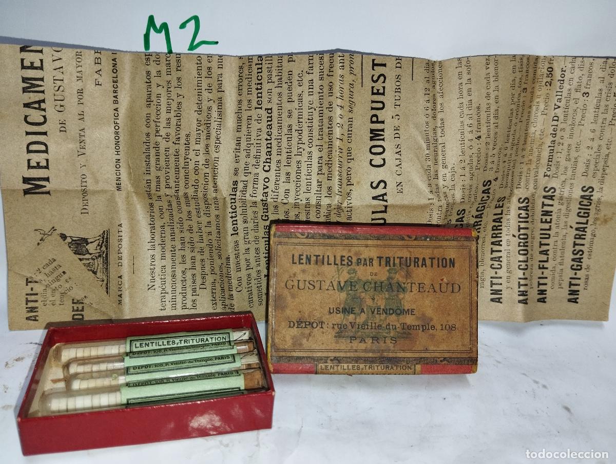 Cajas y cajitas met&aacute;licas: CAJA DE FARMACIA LENTICULAS GUSTAVE CHANTEAUD // MEDICAMENTO ANTIGUO