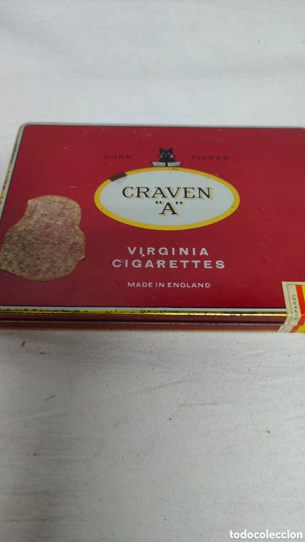 Cajas y cajitas met&aacute;licas: CAJA MET&Aacute;LICA CIGARRILLOS CRAVEN &rdquo;A&rdquo;.INGLATERRA.VINTAGE.