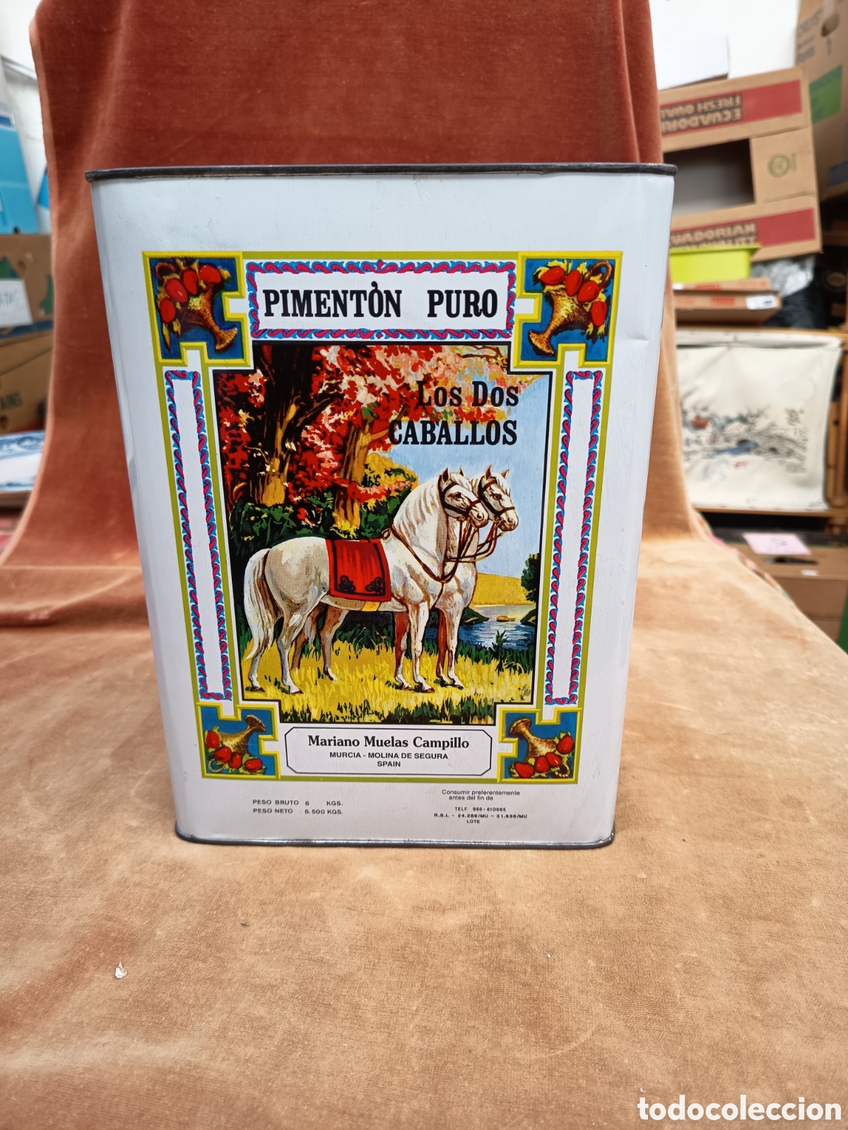 Cajas y cajitas met&aacute;licas: PIMENTON PURO LOS DOS CABALLOS MOLINA DE SEGURA MURCIA