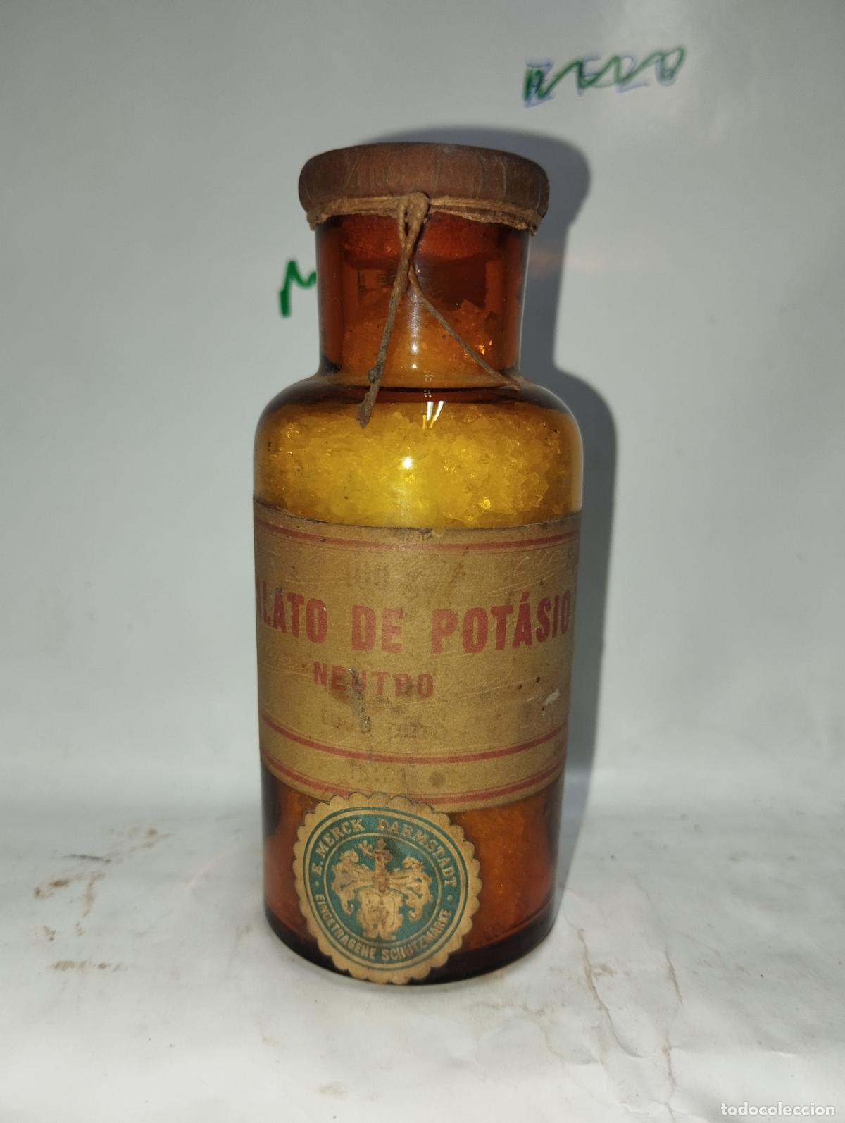 Cajas y cajitas met&aacute;licas: FRASCO DE FARMACIA POTASIO // PARA COLECCI&Oacute;N