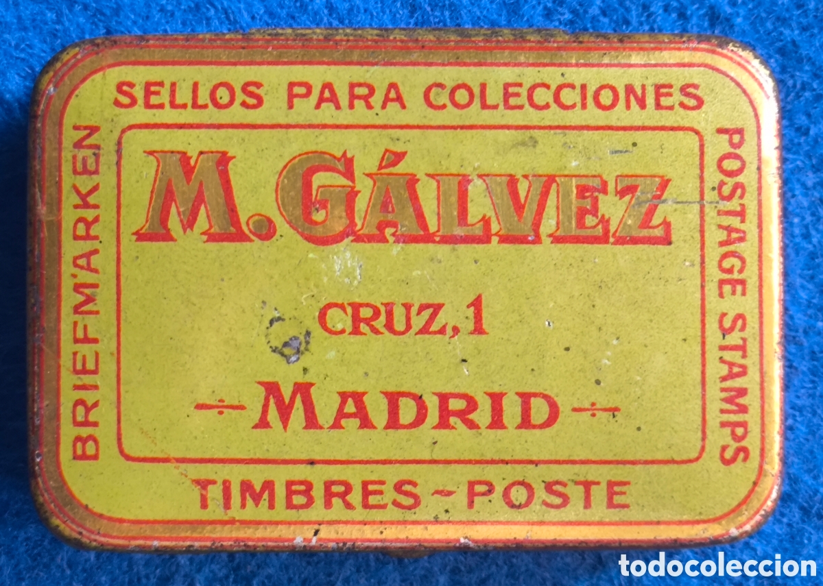 Cajas y cajitas met&aacute;licas: LATA LITOGRAFIADA CIRAGES FRANCAISE SANTANDER PUBLICIDAD SELLOS M. G&Agrave;LVEZ MADRID